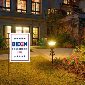 Medoore 2 Pack American 2020 President Biden Garden Flag, Double Sided Premium Fabric, US Election Patriotic Outdoor Decorative Small Flags for Yard Lawn Patio Porch, 12″ x 18″