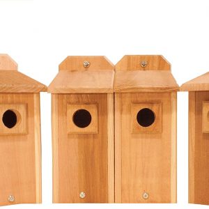 HENSITA 4 Cedar Bluebird Houses