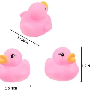 YsesoAi 50 Pcs Multicolor Mini Rubber Ducky Float Duck Baby Bath Toy, Shower Birthday Party Favors Gift (5 Colors)