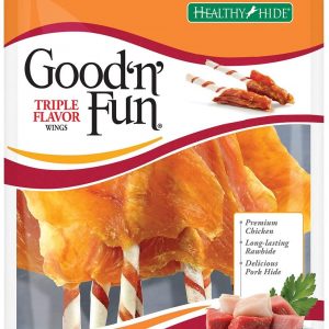 Good ’n’ Fun Triple Flavor Wings 4 Ounce Pack (3 Pack)