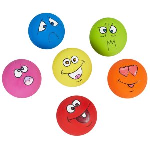 Dog Toy,Squeaky Dog Toys Funny Face Chewing Latex Rubber Soft Fetch Play Interactive Dog Balls for Puppy Small Medium Pet Dog (6PCS)