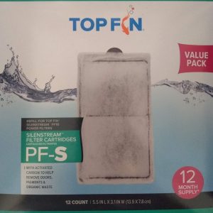 Top Fin Silenstream PF-S Refill for PF10 Power Filters 5.5in x 3.1- (12 Count) 1 Year Supply