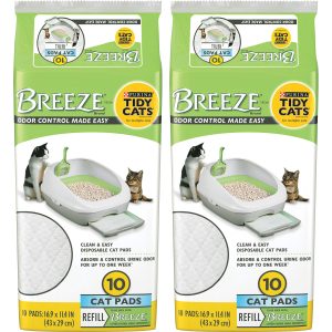 Tidy Cats Purina Breeze Cat Pads Refill Pack – 10 ct. Pouch – 2 Pouches