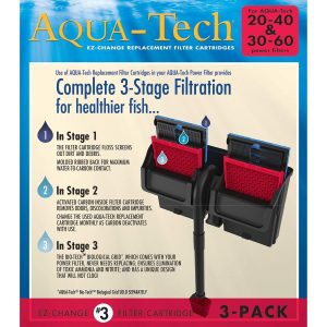 Aqua-Tech EZ-Change #3 Activated Carbon Filter Cartridges for 20-40 / 30-60 Gallon Aquarium Power Filters, 3 Pack