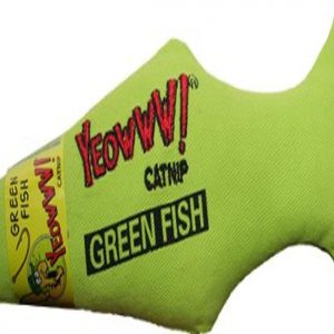 Yeowww Green Fish Catnip Toy